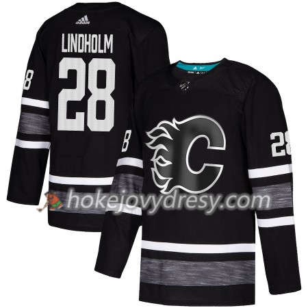 Pánské Hokejový Dres Calgary Flames Elias Lindholm 28 Černá 2019 NHL All-Star Adidas Authentic
